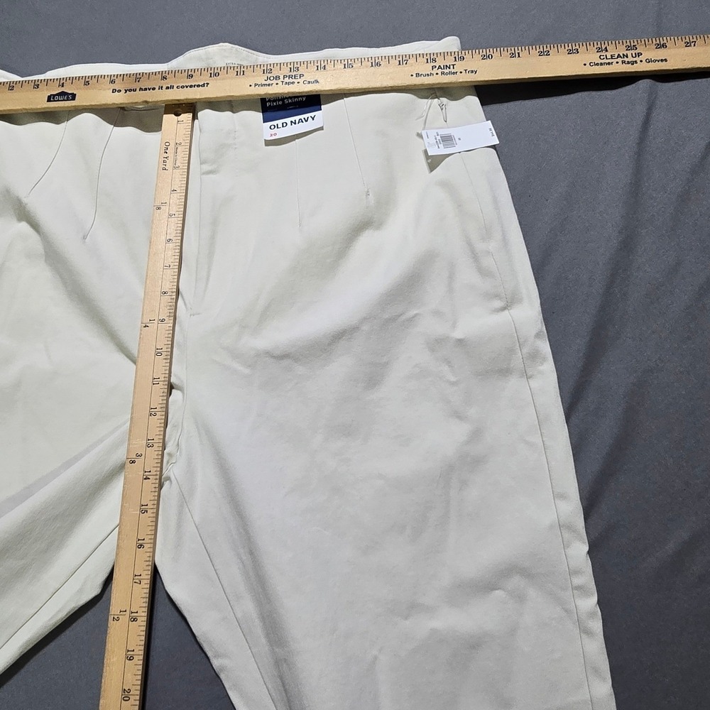NEW Old Navy Extra High Rise Polished Pixie Skinny Ankle Pants Women's 20 Beige - Picture 3 of 7